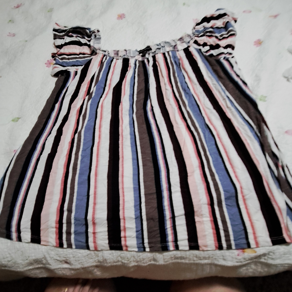 Lane Bryant Kids Striped Top - Pink, Blue, Black